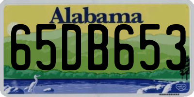 AL license plate 65DB653