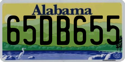 AL license plate 65DB655