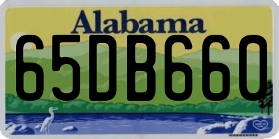 AL license plate 65DB660