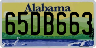 AL license plate 65DB663