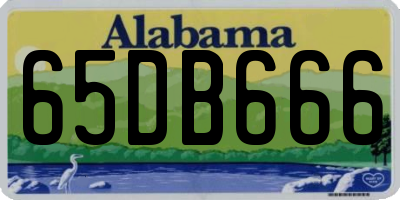AL license plate 65DB666