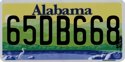 AL license plate 65DB668
