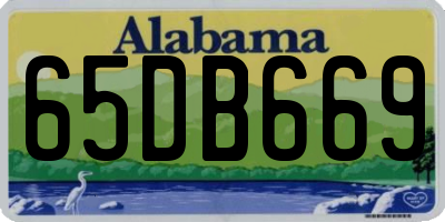 AL license plate 65DB669