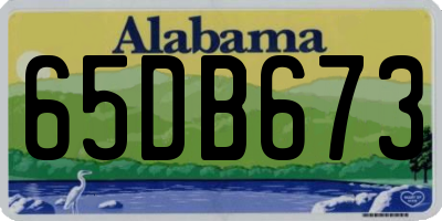 AL license plate 65DB673