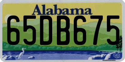 AL license plate 65DB675