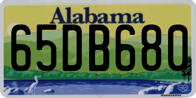AL license plate 65DB680