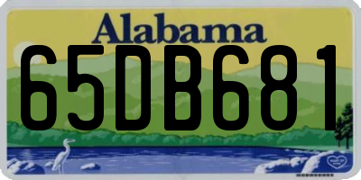 AL license plate 65DB681