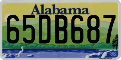 AL license plate 65DB687