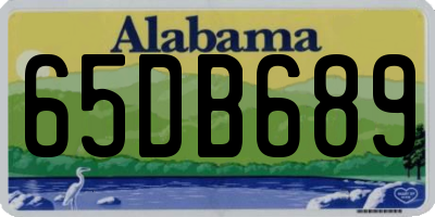 AL license plate 65DB689