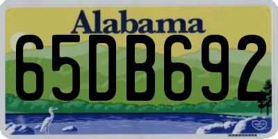 AL license plate 65DB692