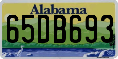 AL license plate 65DB693