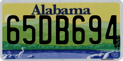 AL license plate 65DB694