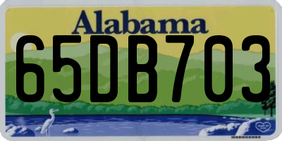 AL license plate 65DB703