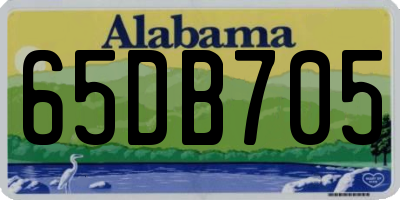 AL license plate 65DB705