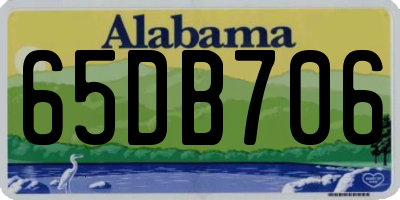 AL license plate 65DB706