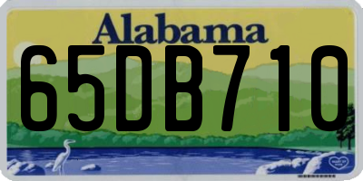 AL license plate 65DB710