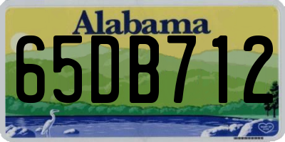 AL license plate 65DB712