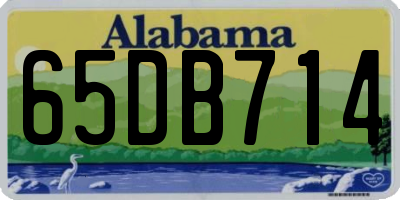 AL license plate 65DB714