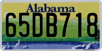 AL license plate 65DB718