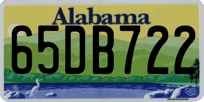 AL license plate 65DB722