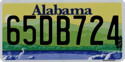 AL license plate 65DB724