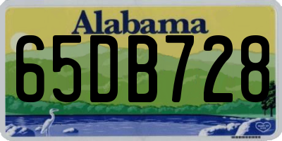 AL license plate 65DB728