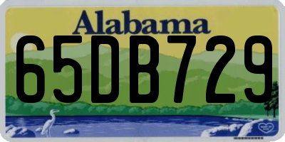 AL license plate 65DB729