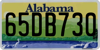 AL license plate 65DB730