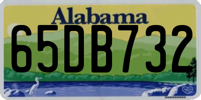 AL license plate 65DB732