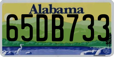 AL license plate 65DB733
