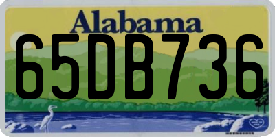 AL license plate 65DB736