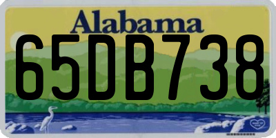 AL license plate 65DB738