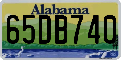 AL license plate 65DB740
