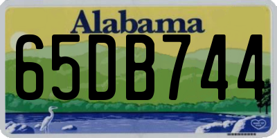 AL license plate 65DB744