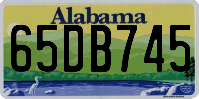 AL license plate 65DB745