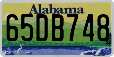 AL license plate 65DB748