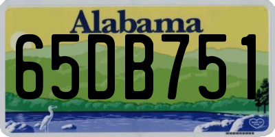 AL license plate 65DB751