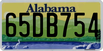 AL license plate 65DB754