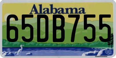 AL license plate 65DB755