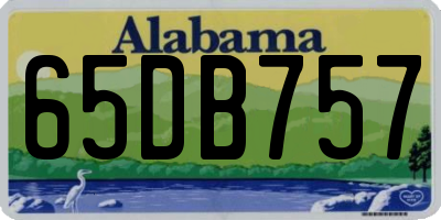 AL license plate 65DB757