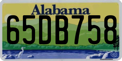 AL license plate 65DB758