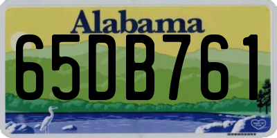 AL license plate 65DB761