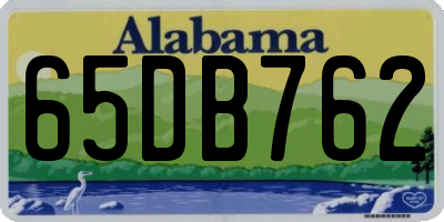 AL license plate 65DB762