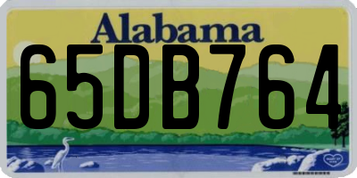 AL license plate 65DB764