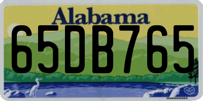 AL license plate 65DB765