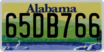 AL license plate 65DB766