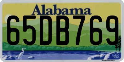 AL license plate 65DB769