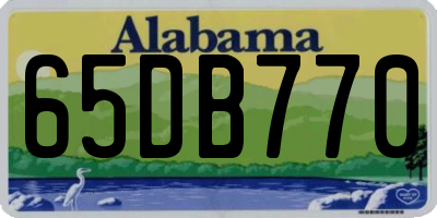 AL license plate 65DB770