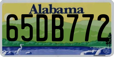 AL license plate 65DB772