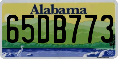 AL license plate 65DB773